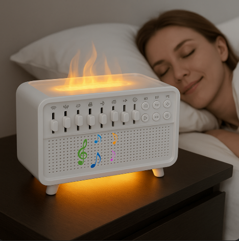 HUMIFICADOR CON SONIDOS BLANCOS, LUZ NOCTURNA Y BLUETOOTH